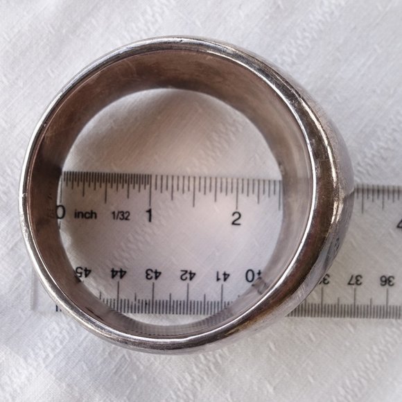 David Varsano 79g Chunky Sterling Electroform Bracelet 60s Mod - Picture 11 of 15